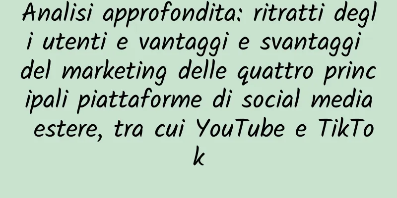 Analisi approfondita: ritratti degli utenti e vantaggi e svantaggi del marketing delle quattro principali piattaforme di social media estere, tra cui YouTube e TikTok