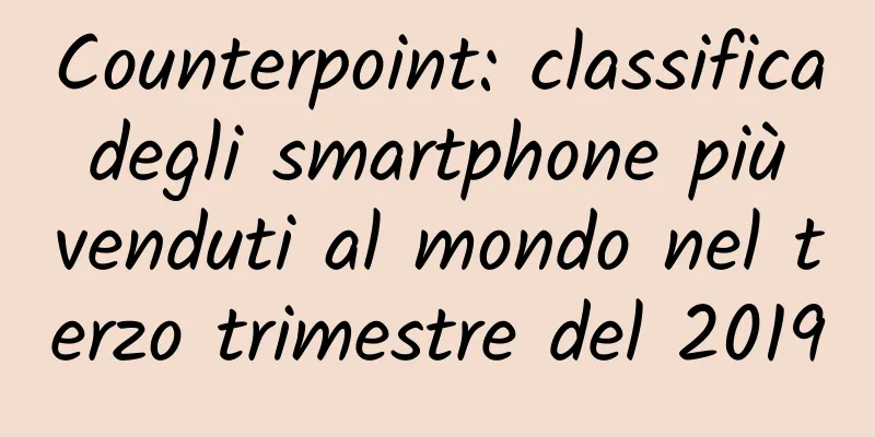 Counterpoint: classifica degli smartphone più venduti al mondo nel terzo trimestre del 2019