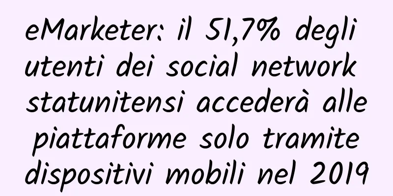 eMarketer: il 51,7% degli utenti dei social network statunitensi accederà alle piattaforme solo tramite dispositivi mobili nel 2019