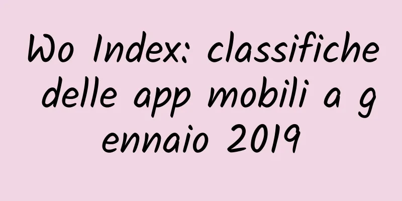 Wo Index: classifiche delle app mobili a gennaio 2019