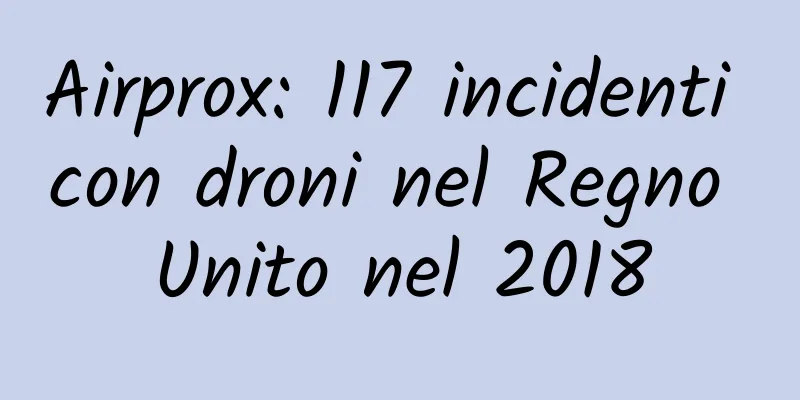 Airprox: 117 incidenti con droni nel Regno Unito nel 2018