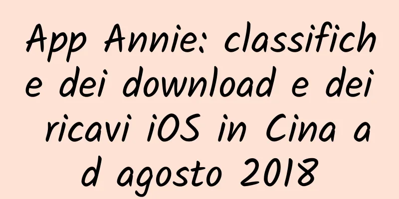 App Annie: classifiche dei download e dei ricavi iOS in Cina ad agosto 2018