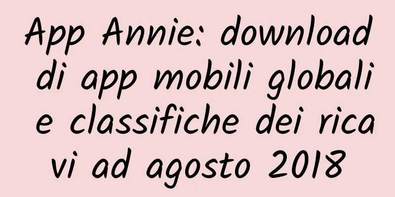 App Annie: download di app mobili globali e classifiche dei ricavi ad agosto 2018