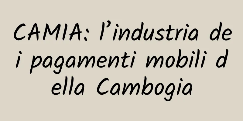 CAMIA: l’industria dei pagamenti mobili della Cambogia
