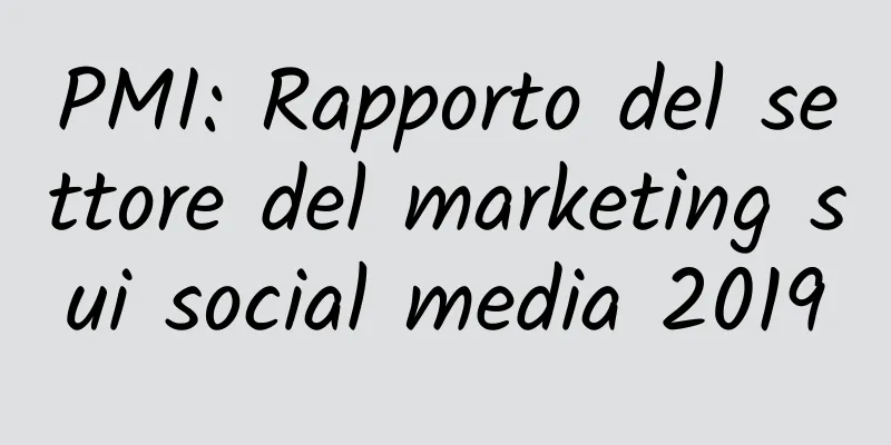 PMI: Rapporto del settore del marketing sui social media 2019