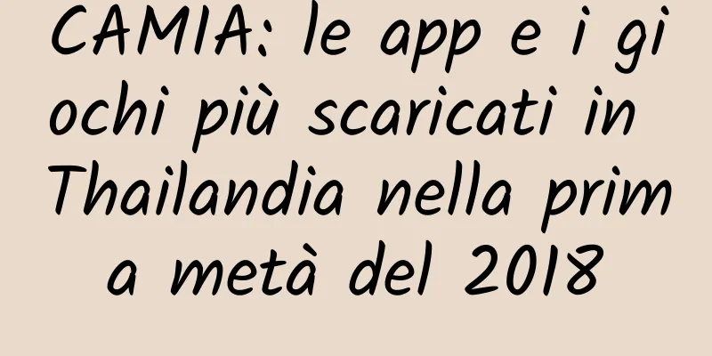 CAMIA: le app e i giochi più scaricati in Thailandia nella prima metà del 2018