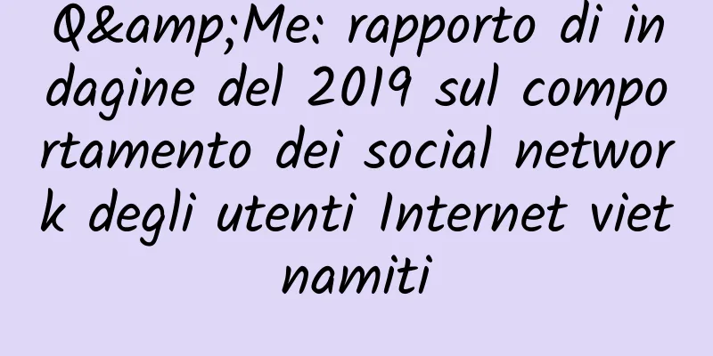 Q&Me: rapporto di indagine del 2019 sul comportamento dei social network degli utenti Internet vietnamiti