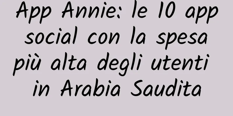 App Annie: le 10 app social con la spesa più alta degli utenti in Arabia Saudita