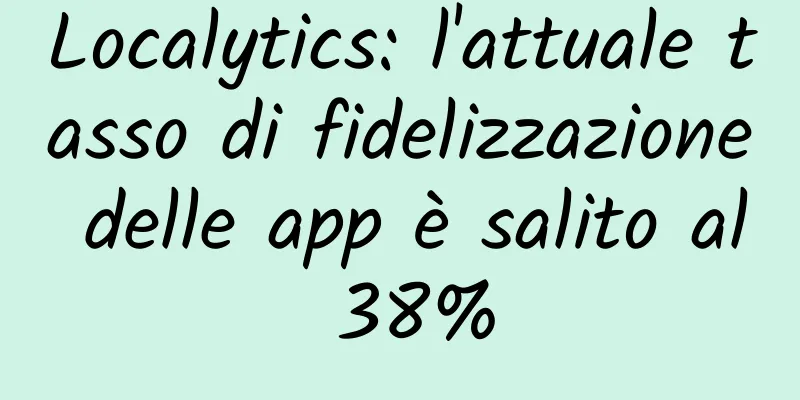 Localytics: l'attuale tasso di fidelizzazione delle app è salito al 38%