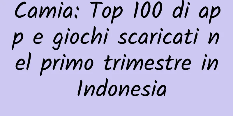 Camia: Top 100 di app e giochi scaricati nel primo trimestre in Indonesia