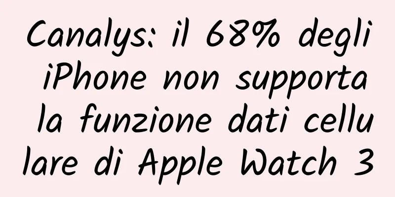 Canalys: il 68% degli iPhone non supporta la funzione dati cellulare di Apple Watch 3