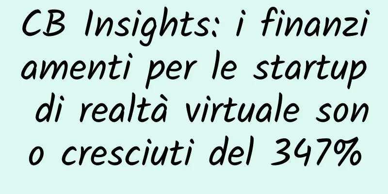 CB Insights: i finanziamenti per le startup di realtà virtuale sono cresciuti del 347%
