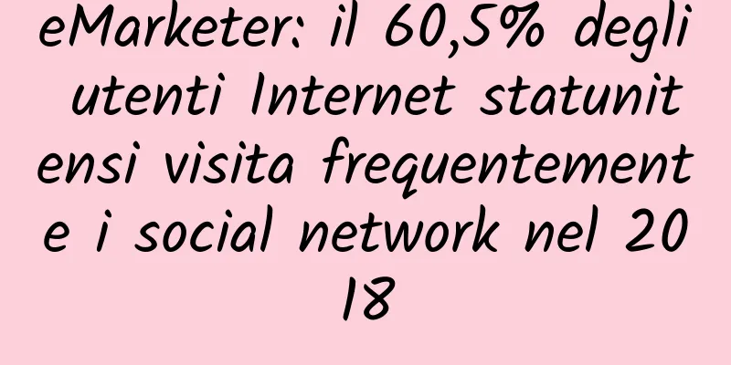 eMarketer: il 60,5% degli utenti Internet statunitensi visita frequentemente i social network nel 2018