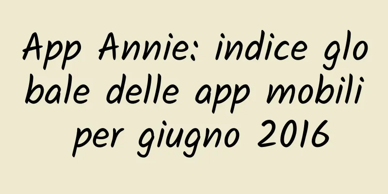 App Annie: indice globale delle app mobili per giugno 2016