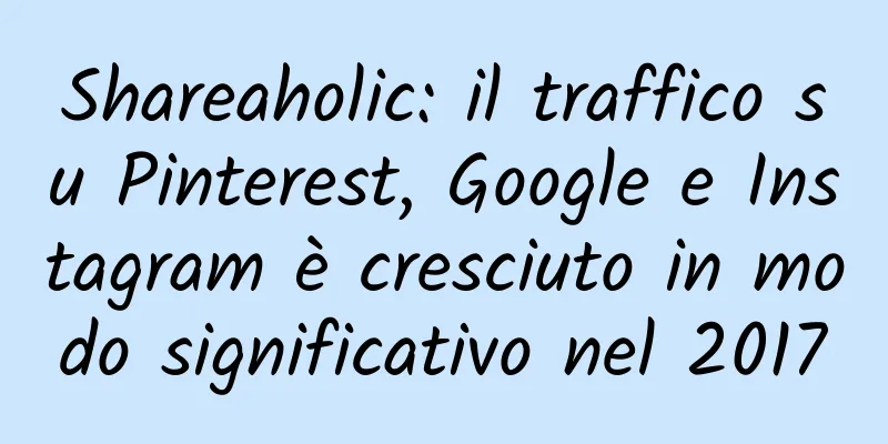 Shareaholic: il traffico su Pinterest, Google e Instagram è cresciuto in modo significativo nel 2017
