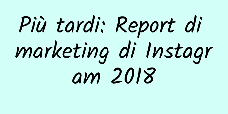 Più tardi: Report di marketing di Instagram 2018