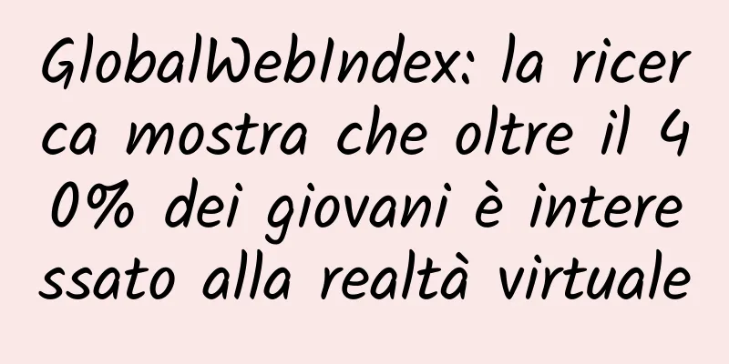 GlobalWebIndex: la ricerca mostra che oltre il 40% dei giovani è interessato alla realtà virtuale