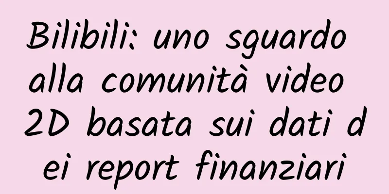 Bilibili: uno sguardo alla comunità video 2D basata sui dati dei report finanziari