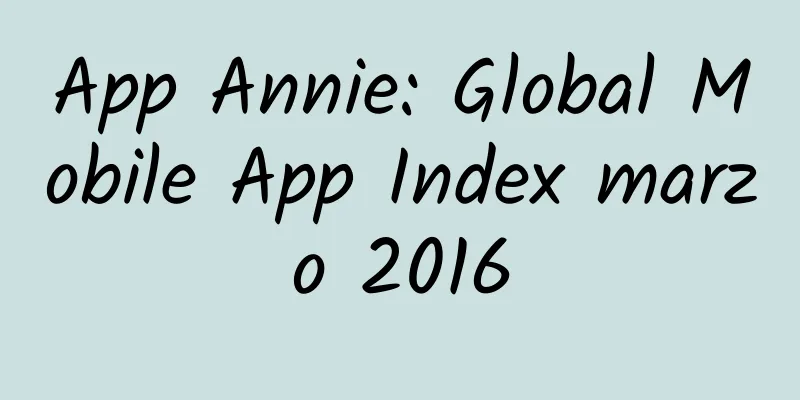 App Annie: Global Mobile App Index marzo 2016
