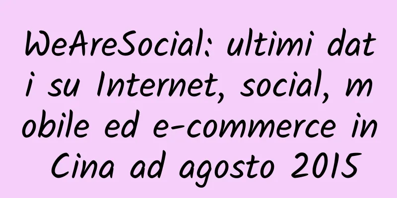 WeAreSocial: ultimi dati su Internet, social, mobile ed e-commerce in Cina ad agosto 2015