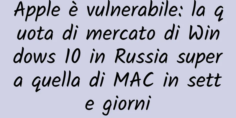 Apple è vulnerabile: la quota di mercato di Windows 10 in Russia supera quella di MAC in sette giorni