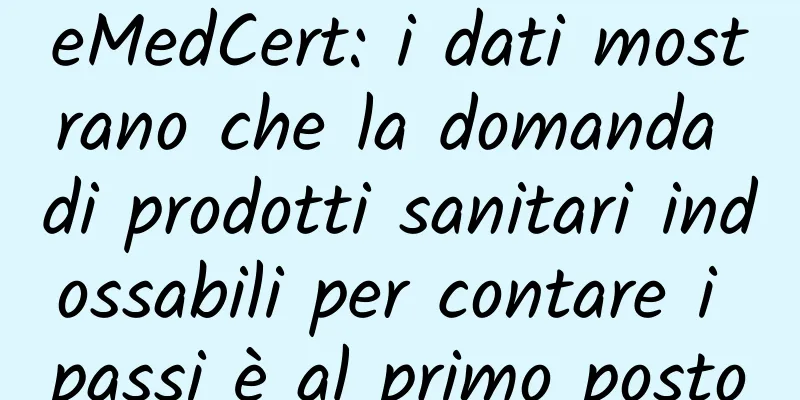 eMedCert: i dati mostrano che la domanda di prodotti sanitari indossabili per contare i passi è al primo posto