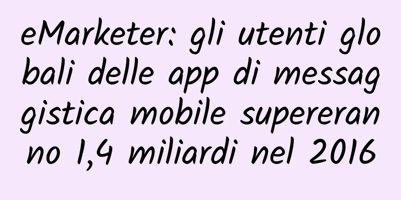 eMarketer: gli utenti globali delle app di messaggistica mobile supereranno 1,4 miliardi nel 2016