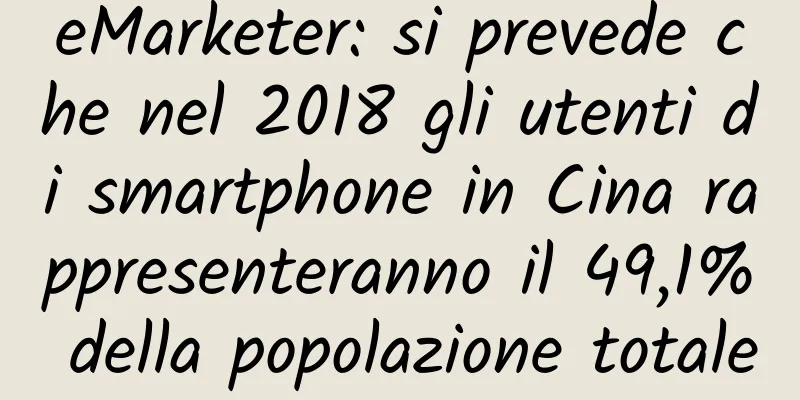 eMarketer: si prevede che nel 2018 gli utenti di smartphone in Cina rappresenteranno il 49,1% della popolazione totale