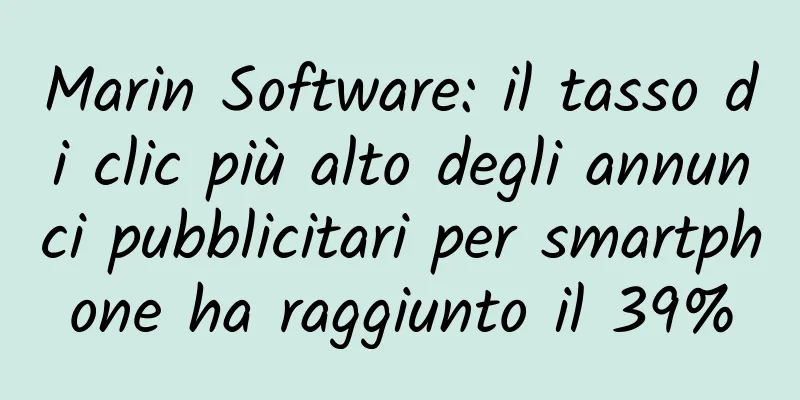 Marin Software: il tasso di clic più alto degli annunci pubblicitari per smartphone ha raggiunto il 39%