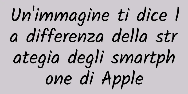 Un'immagine ti dice la differenza della strategia degli smartphone di Apple