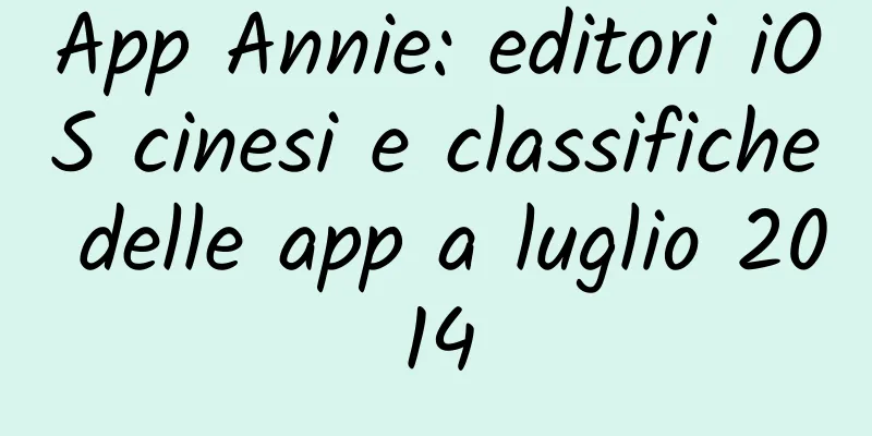 App Annie: editori iOS cinesi e classifiche delle app a luglio 2014