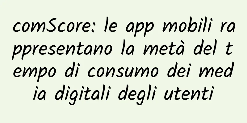 comScore: le app mobili rappresentano la metà del tempo di consumo dei media digitali degli utenti
