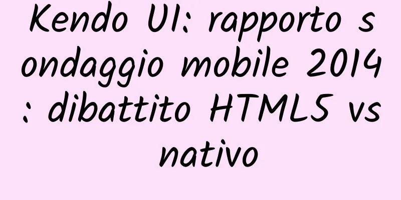 Kendo UI: rapporto sondaggio mobile 2014: dibattito HTML5 vs nativo