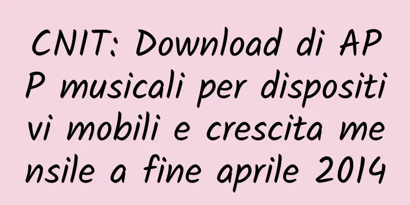 CNIT: Download di APP musicali per dispositivi mobili e crescita mensile a fine aprile 2014