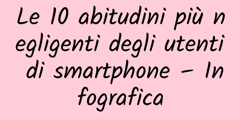 Le 10 abitudini più negligenti degli utenti di smartphone – Infografica