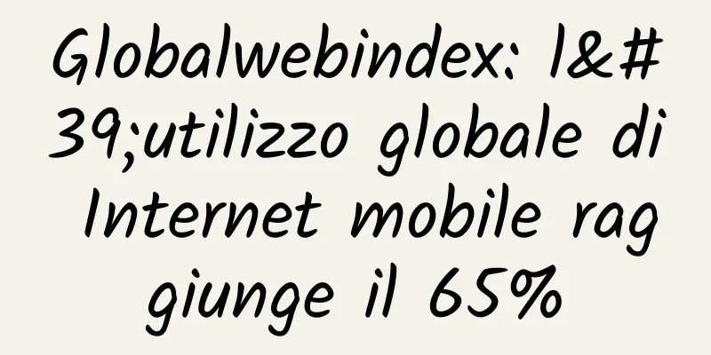 Globalwebindex: l'utilizzo globale di Internet mobile raggiunge il 65%
