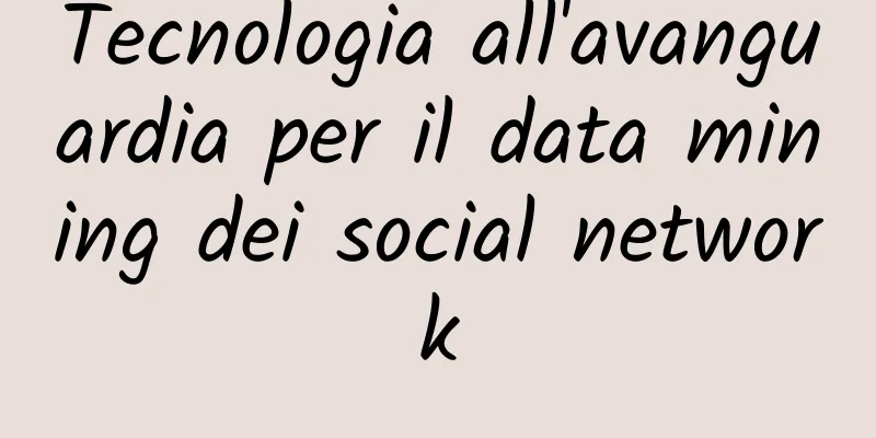 Tecnologia all'avanguardia per il data mining dei social network