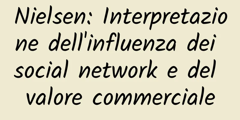 Nielsen: Interpretazione dell'influenza dei social network e del valore commerciale
