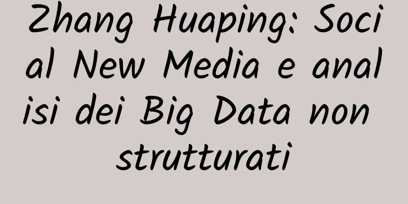 Zhang Huaping: Social New Media e analisi dei Big Data non strutturati