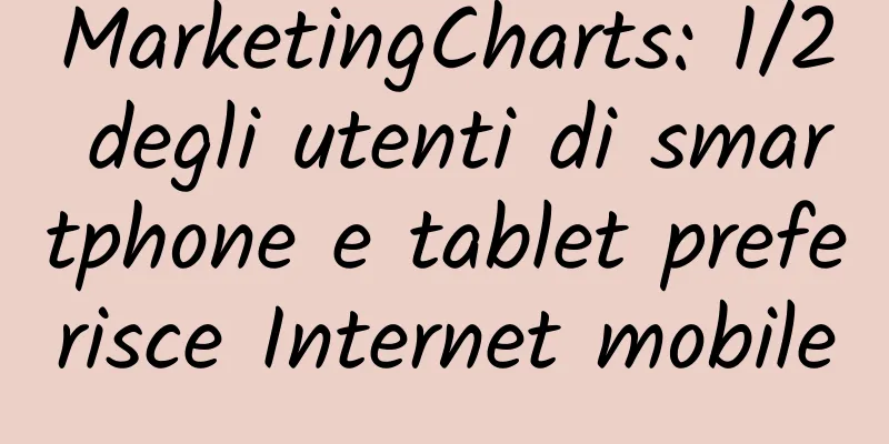 MarketingCharts: 1/2 degli utenti di smartphone e tablet preferisce Internet mobile