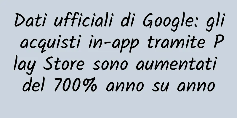 Dati ufficiali di Google: gli acquisti in-app tramite Play Store sono aumentati del 700% anno su anno
