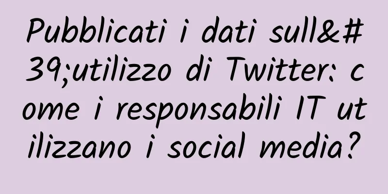 Pubblicati i dati sull'utilizzo di Twitter: come i responsabili IT utilizzano i social media?