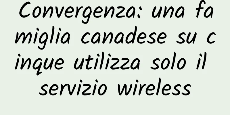 Convergenza: una famiglia canadese su cinque utilizza solo il servizio wireless