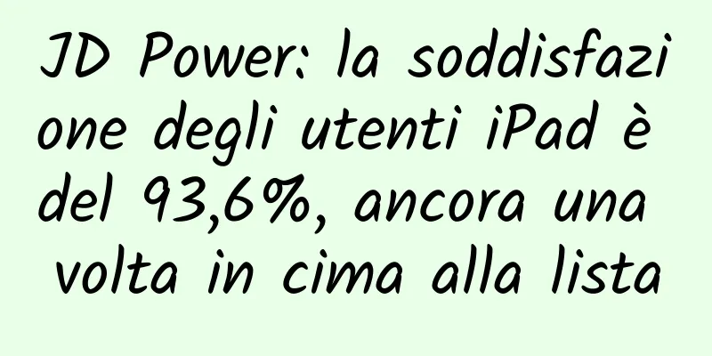 JD Power: la soddisfazione degli utenti iPad è del 93,6%, ancora una volta in cima alla lista