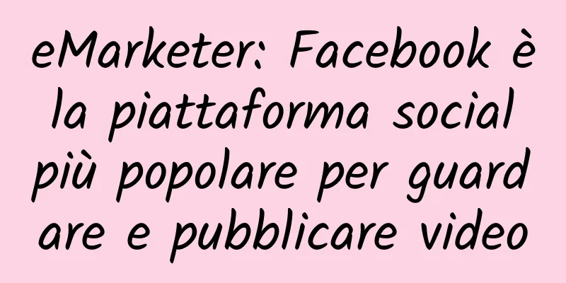 eMarketer: Facebook è la piattaforma social più popolare per guardare e pubblicare video