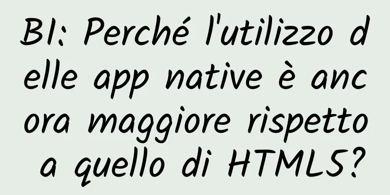 BI: Perché l'utilizzo delle app native è ancora maggiore rispetto a quello di HTML5?