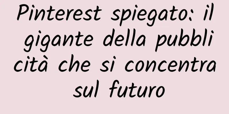 Pinterest spiegato: il gigante della pubblicità che si concentra sul futuro