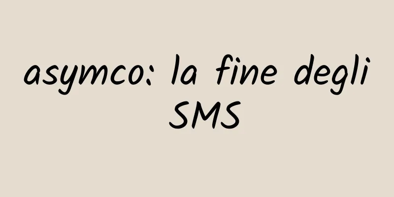 asymco: la fine degli SMS