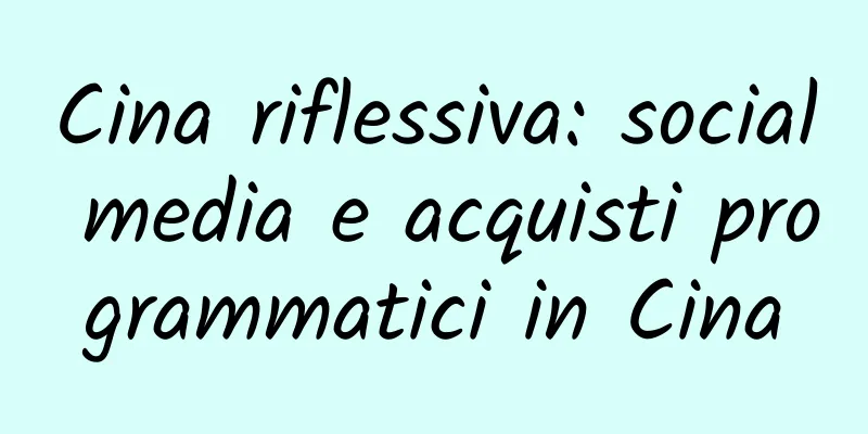 Cina riflessiva: social media e acquisti programmatici in Cina