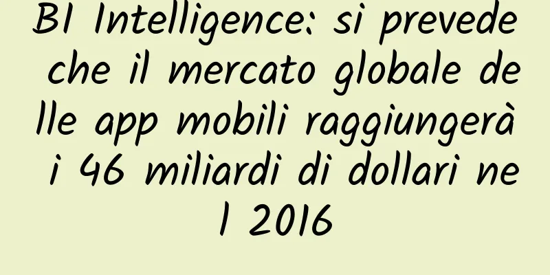BI Intelligence: si prevede che il mercato globale delle app mobili raggiungerà i 46 miliardi di dollari nel 2016